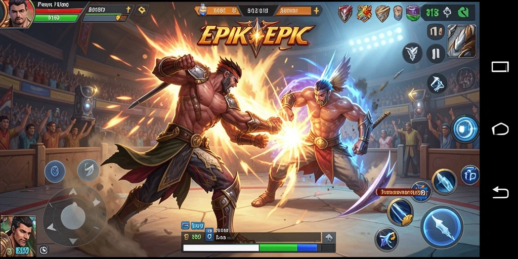 Tampilan pertarungan epik dalam gameplay 8180 yang mengesankan.