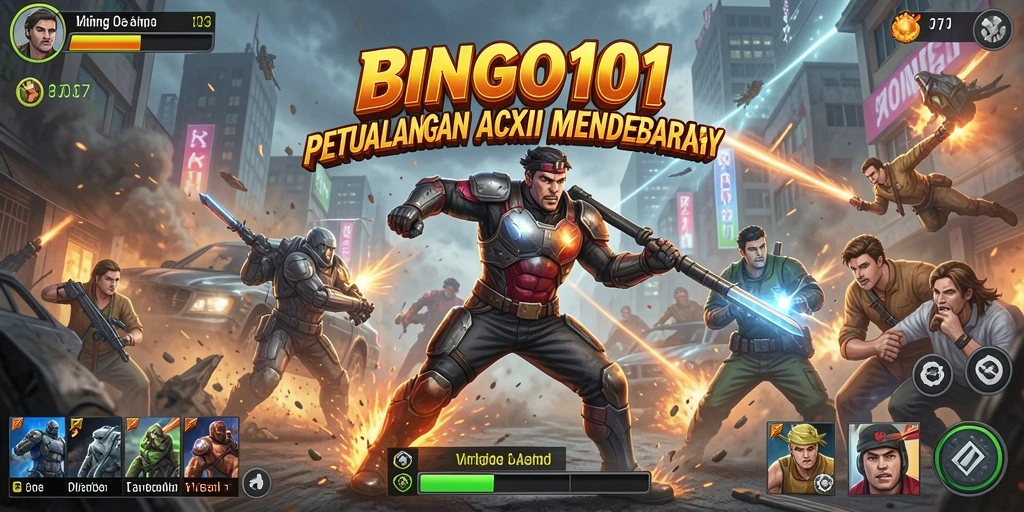 Tampilan gameplay BINGO101 yang menegangkan dan penuh aksi.