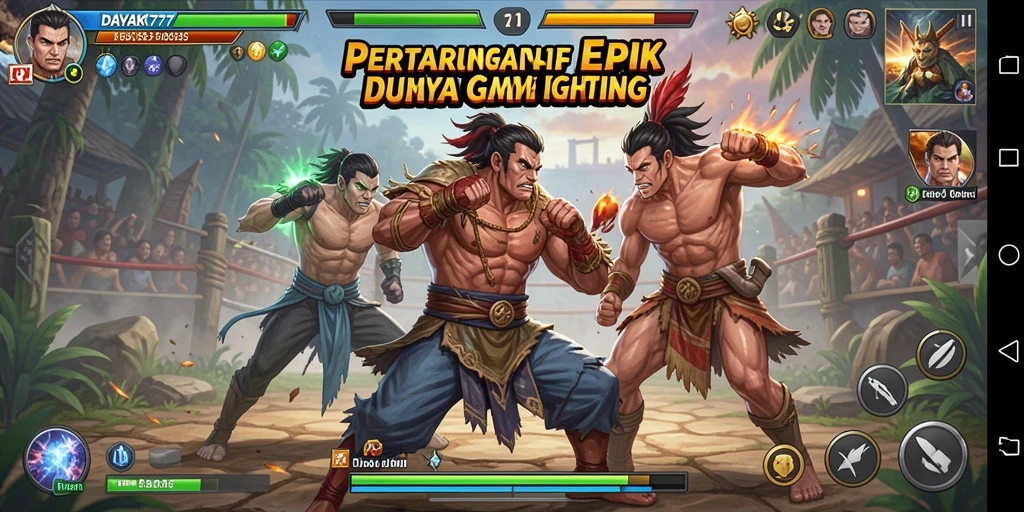 Tampilan aksi mendebarkan dari pertarungan di DAYAK777.