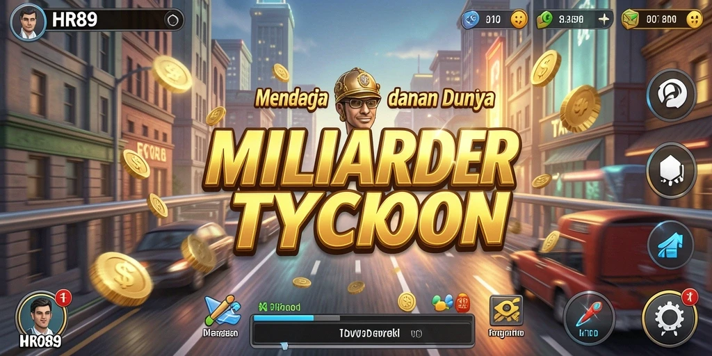 Screenshot menunjukkan gameplay strategis dalam HR89 dengan elemen Tycoon yang menarik.