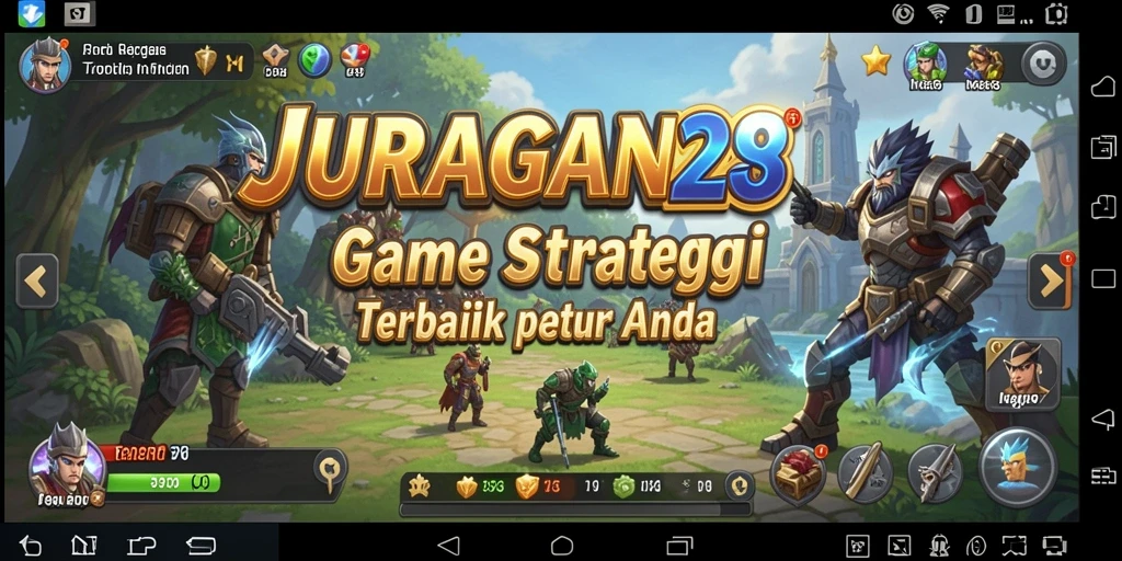 Tampilan gameplay menarik dari JURAGAN28 dengan elemen strategi.
