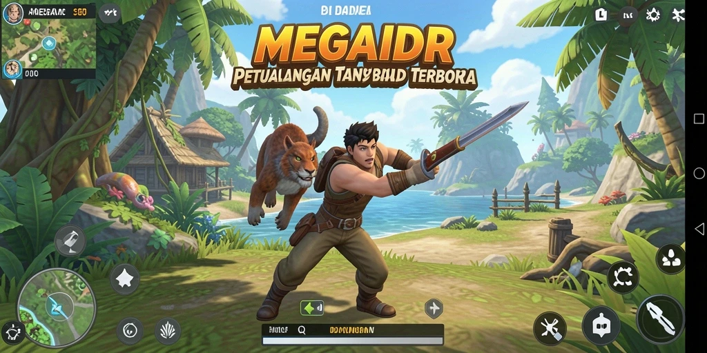 Gameplay seru di dunia terbuka MEGAIDR yang penuh petualangan.