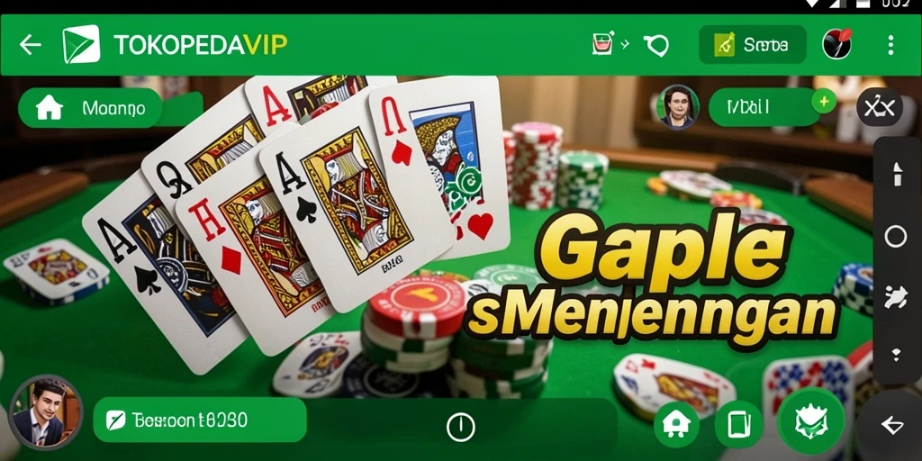 Screenshot gameplay TOKOPEDIAVIP menampilkan serunya permainan Gaple.