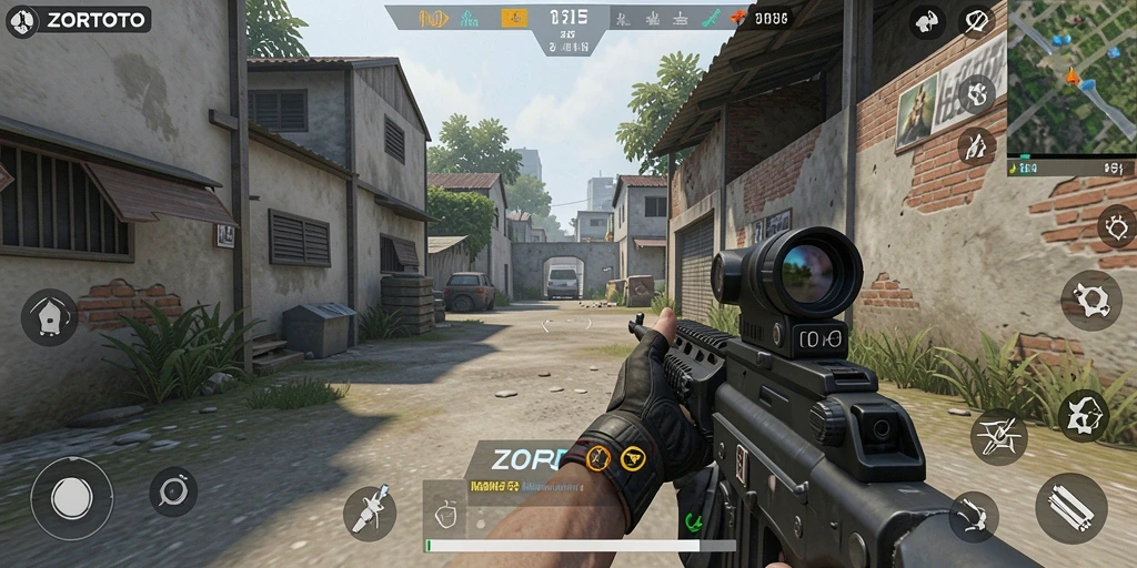 Gameplay seru dan mendebarkan di ZORTOTO FPS.